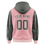 Custom Light Pink Dark Grey Jacket
