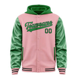 Custom Light Pink Emerald Green Jacket