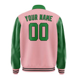 Custom Light Pink Emerald Green Jacket