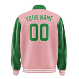 Custom Light Pink Emerald Green Jacket
