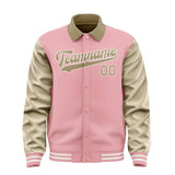 Custom Light Pink Light Khaki Jacket
