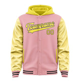 Custom Light Pink Light Yellow Jacket