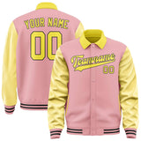 Custom Light Pink Light Yellow Jacket