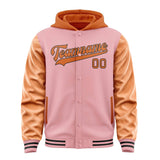 Custom Light Pink Orange Jacket