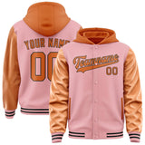 Custom Light Pink Orange Jacket