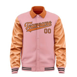 Custom Light Pink Orange Jacket