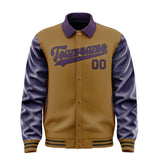 Custom Khaki Purple Jacket