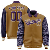 Custom Khaki Purple Jacket