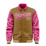 Custom Khaki Pink Jacket