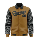 Custom Khaki Black Jacket