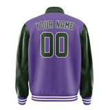 Custom Light Purple Dark Green Jacket