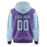 Custom Light Purple Light Blue Jacket