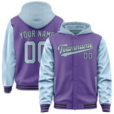 Custom Light Purple Light Blue Jacket