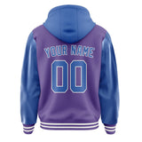 Custom Light Purple Sky Blue Jacket