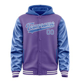 Custom Light Purple Sky Blue Jacket