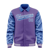 Custom Light Purple Sky Blue Jacket