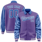 Custom Light Purple Sky Blue Jacket