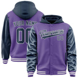 Custom Light Purple Blue Jacket