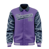 Custom Light Purple Blue Jacket