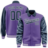 Custom Light Purple Blue Jacket