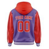 Custom Light Purple Orange Red Jacket