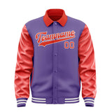 Custom Light Purple Orange Red Jacket