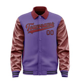 Custom Light Purple Crimson Red Jacket