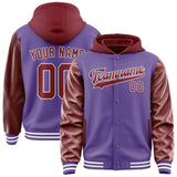 Custom Light Purple Crimson Red Jacket