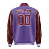Custom Light Purple Crimson Red Jacket