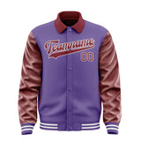 Custom Light Purple Crimson Red Jacket