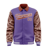 Custom Light Purple Coral Red Jacket