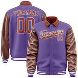 Custom Light Purple Coral Red Jacket