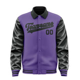Custom Light Purple Black Jacket