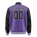 Custom Light Purple Black Jacket