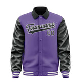 Custom Light Purple Black Jacket
