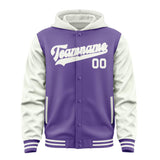 Custom Light Purple White Jacket
