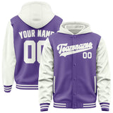 Custom Light Purple White Jacket