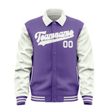 Custom Light Purple White Jacket