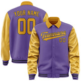 Custom Light Purple Yellow Jacket
