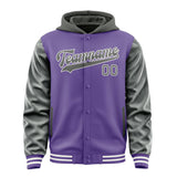 Custom Light Purple Dark Grey Jacket