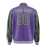 Custom Light Purple Dark Grey Jacket
