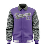 Custom Light Purple Dark Grey Jacket