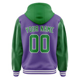 Custom Light Purple Emerald Green Jacket