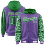 Custom Light Purple Emerald Green Jacket