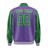 Custom Light Purple Emerald Green Jacket