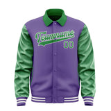Custom Light Purple Emerald Green Jacket