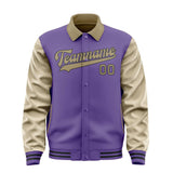 Custom Light Purple Light Khaki Jacket