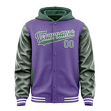 Custom Light Purple Blue Green Jacket