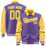 Custom Light Purple Gold Jacket