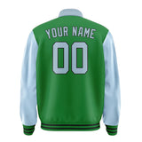 Custom Emerald Green Light Blue Jacket